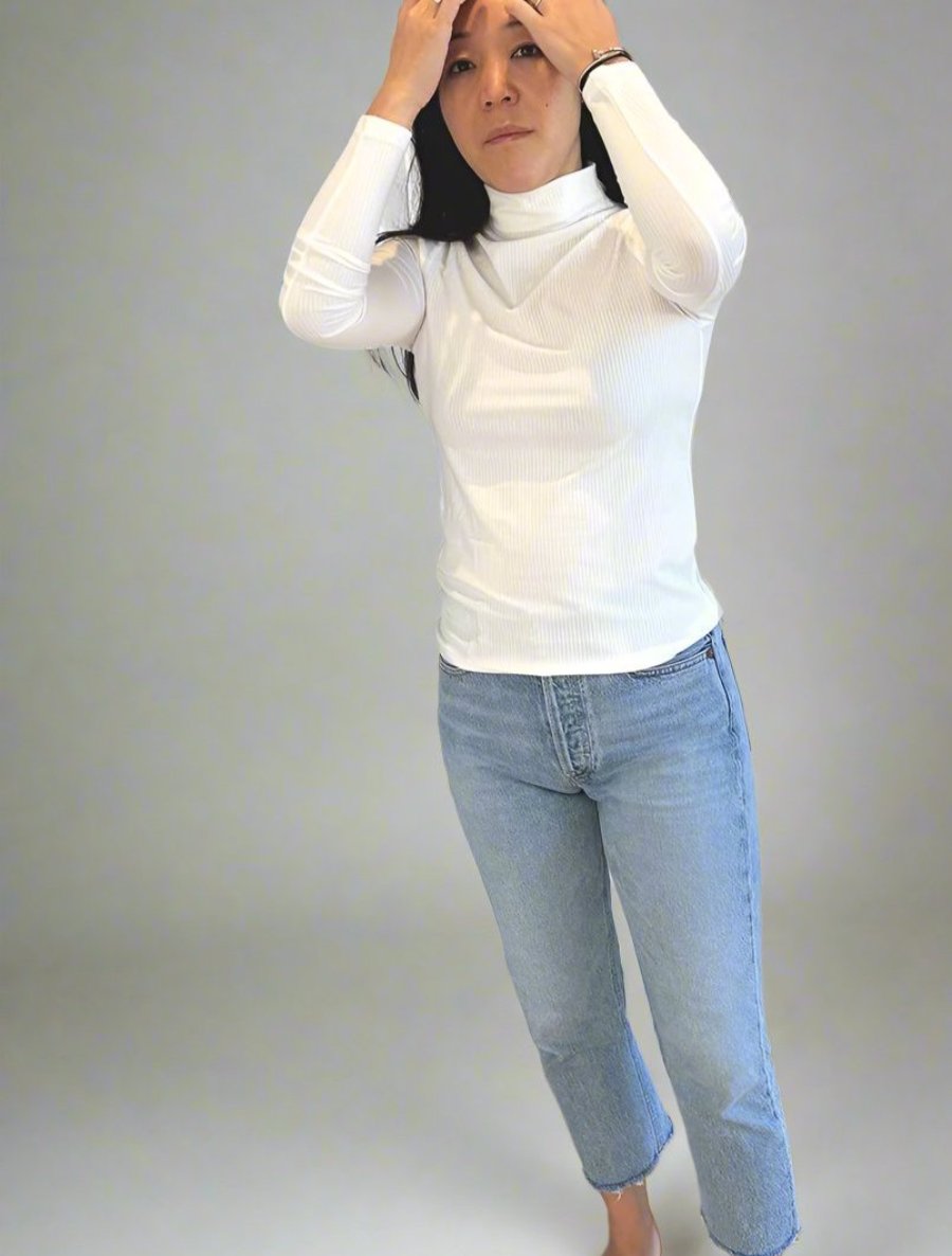 Rib Mock Turtle Neck - simulacra