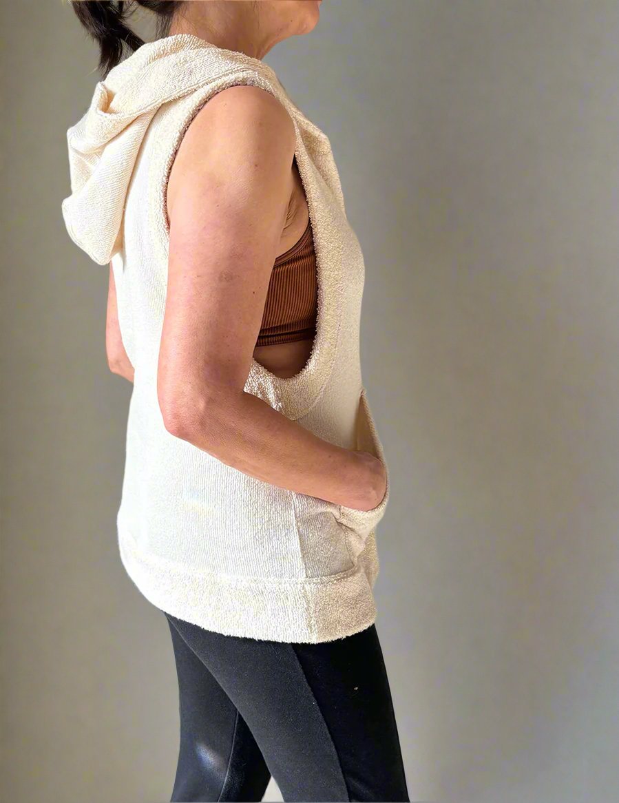 Terry Sleeveless Hoodie