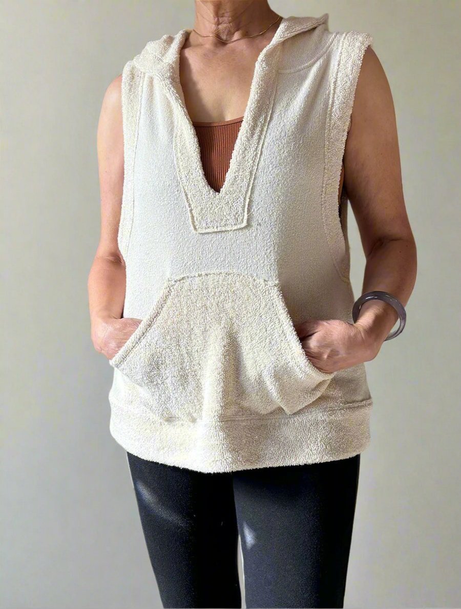 Terry Sleeveless Hoodie - simulacra