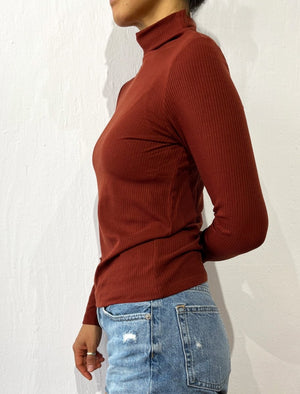 Rib Mock Turtle Neck - simulacra