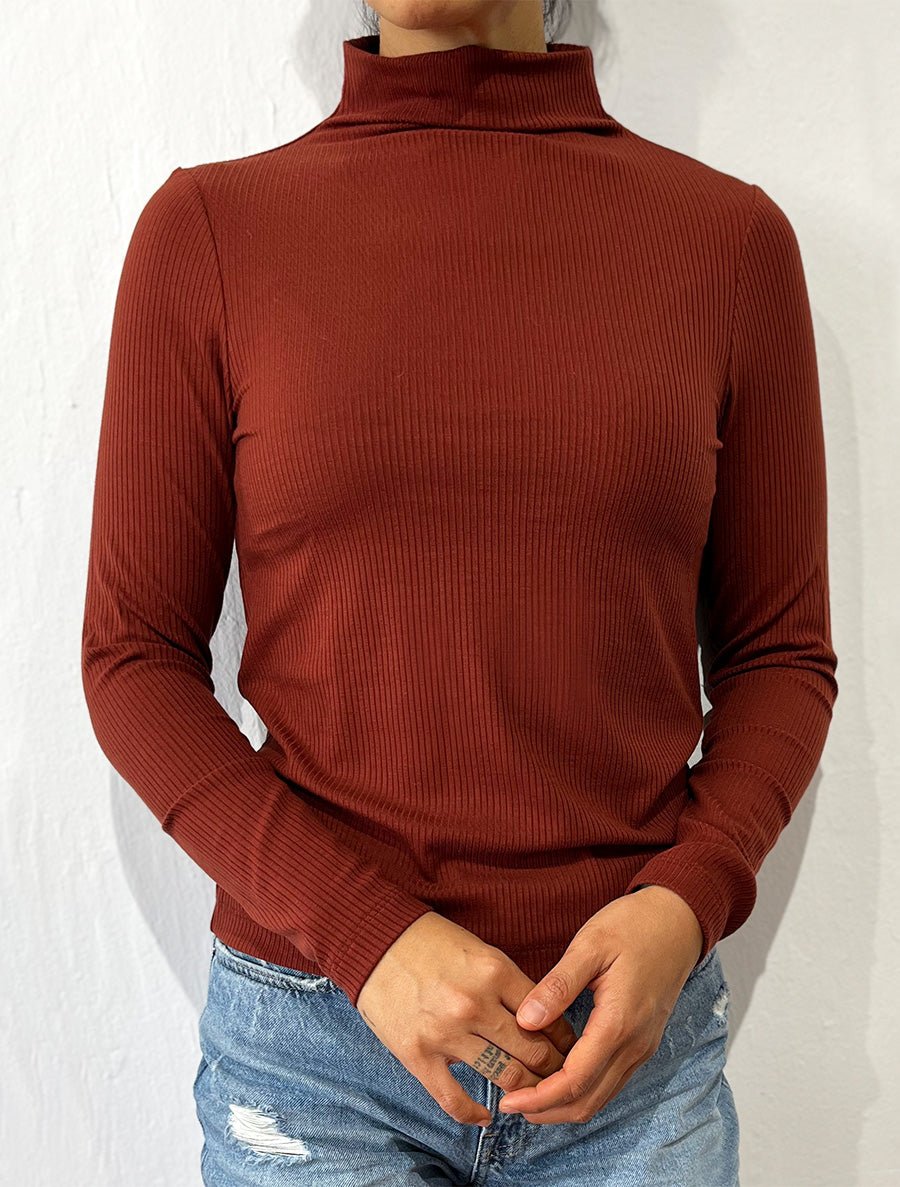 Rib Mock Turtle Neck - simulacra