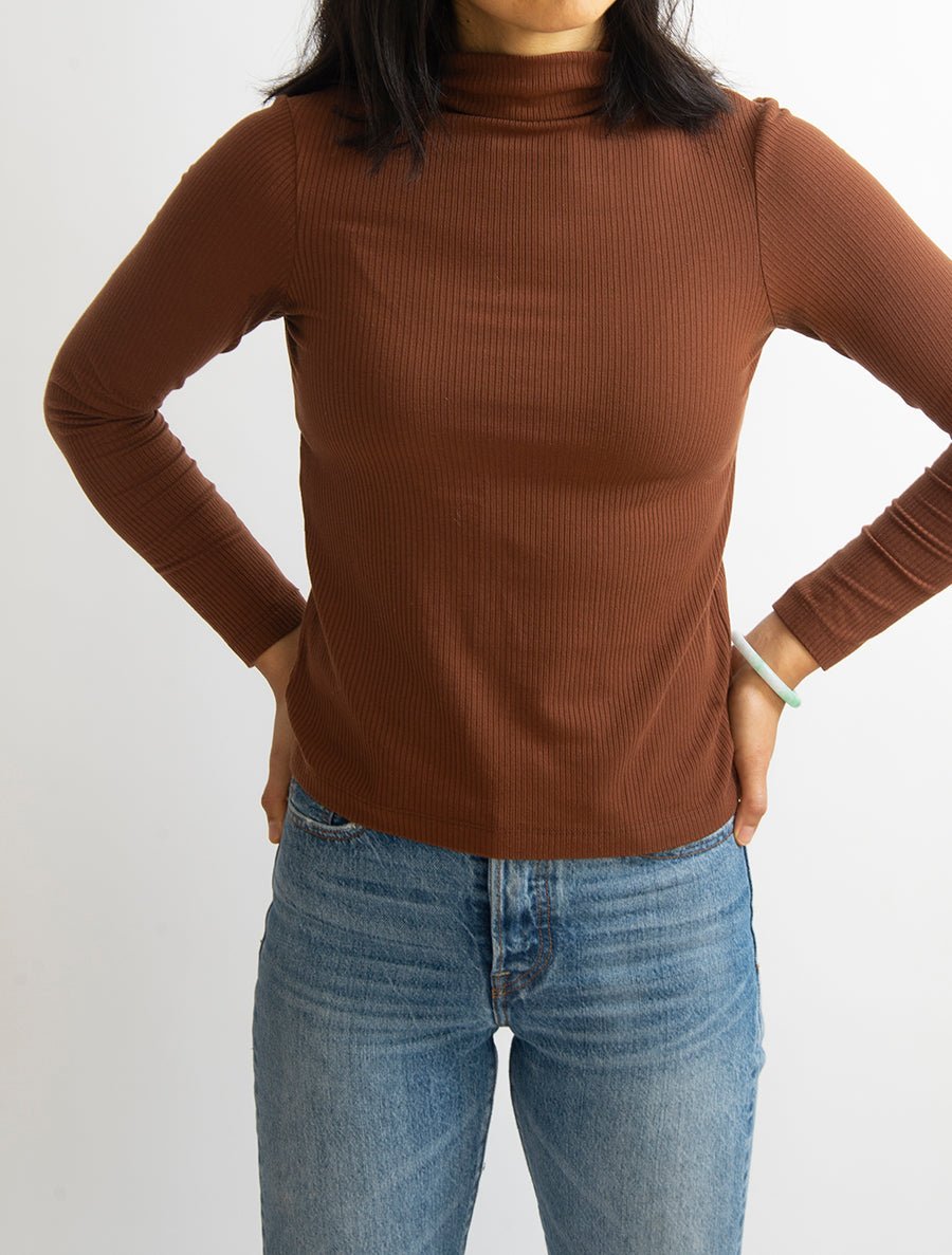 Rib Mock Turtle Neck - simulacra